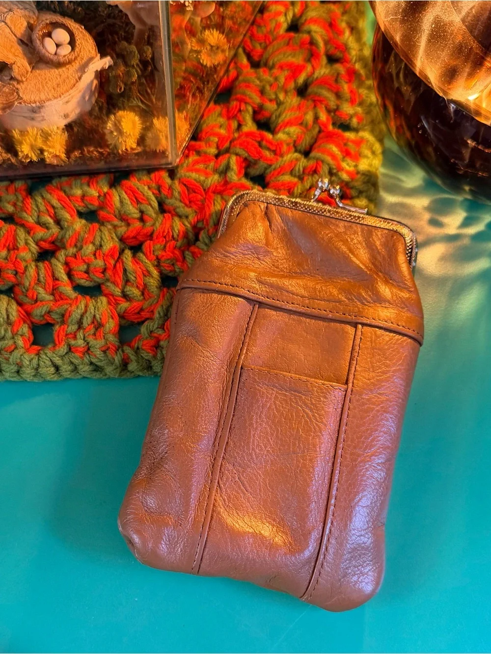 🚬 Vintage-Inspired Faux-Leather Kiss-Lock Cigarette & Lighter Pouch 🚬